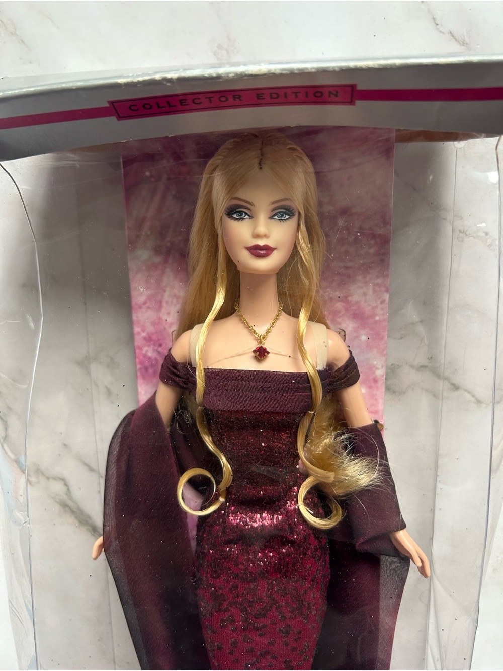 Birthstone Collection January Garnet Barbie Doll - Picture 2 of 3